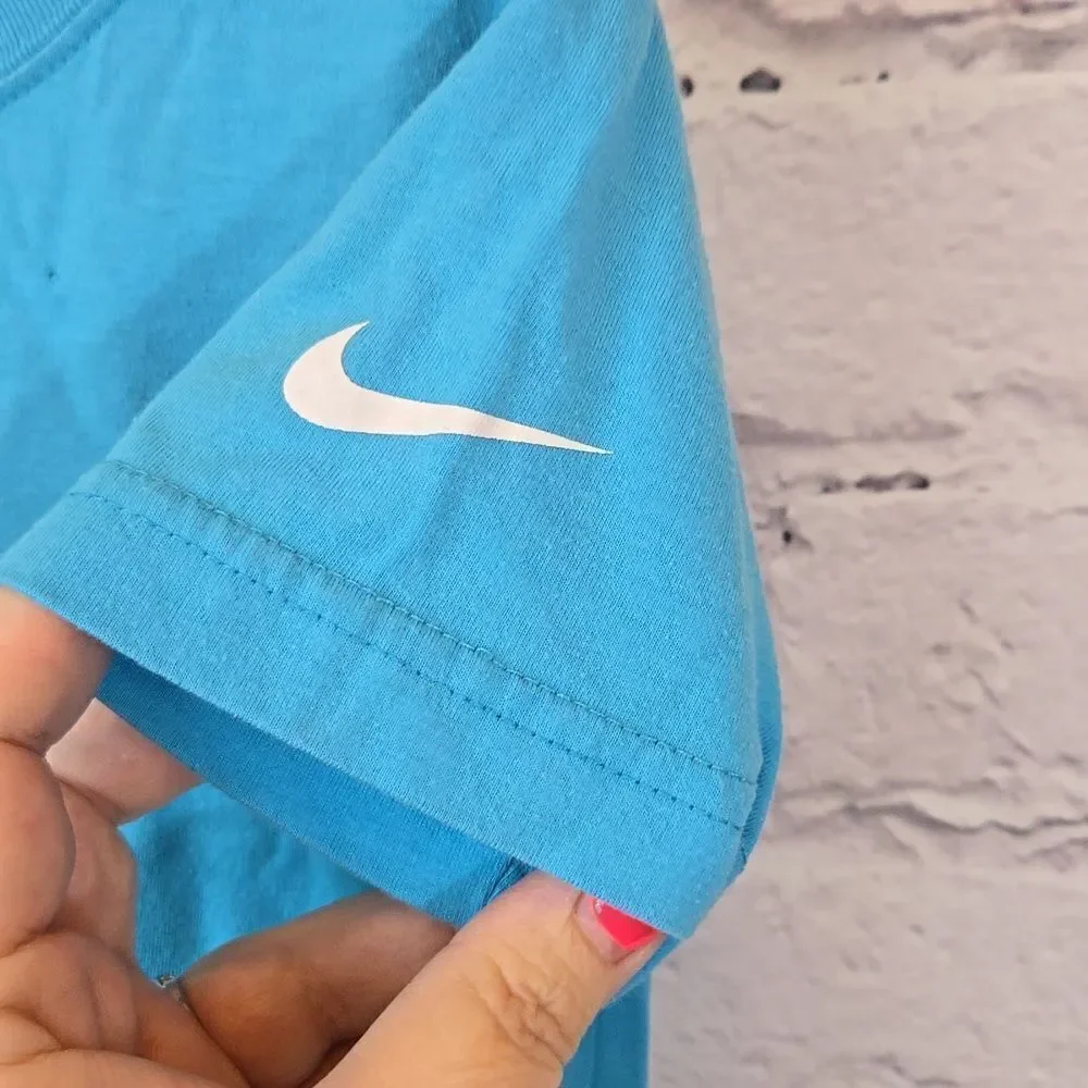 Nike Little Boys Aqua Swoosh T-Shirt Casual Shirt Graphic Print Kids Tee Size 4